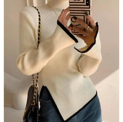 Pull à Col Roulé Femme Classique