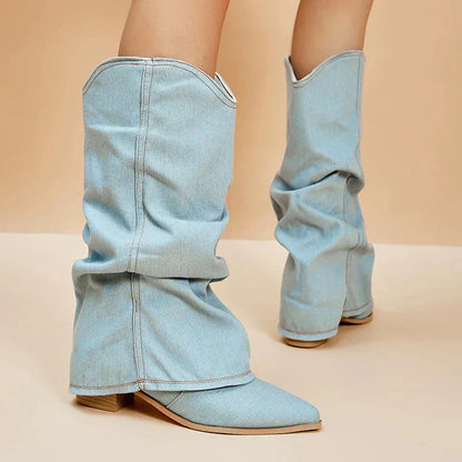 Bottines Femmes Cuir Rustique à Talon Plat - PanierRoyale
