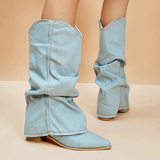 Bottines Femmes Cuir Rustique à Talon Plat - PanierRoyale
