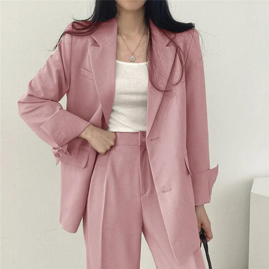 Costume Femme Tailleur 2 Pièces avec Blazer Long - BerlinGlamour