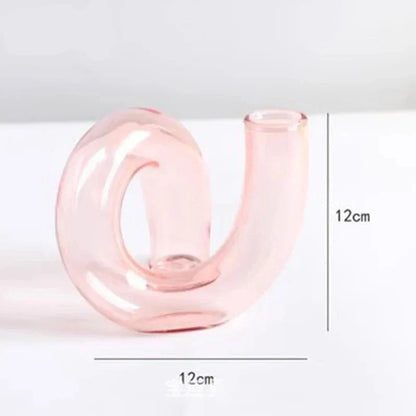 Vase en Verre Décoratif avec Fleurs pour Salle à Manger