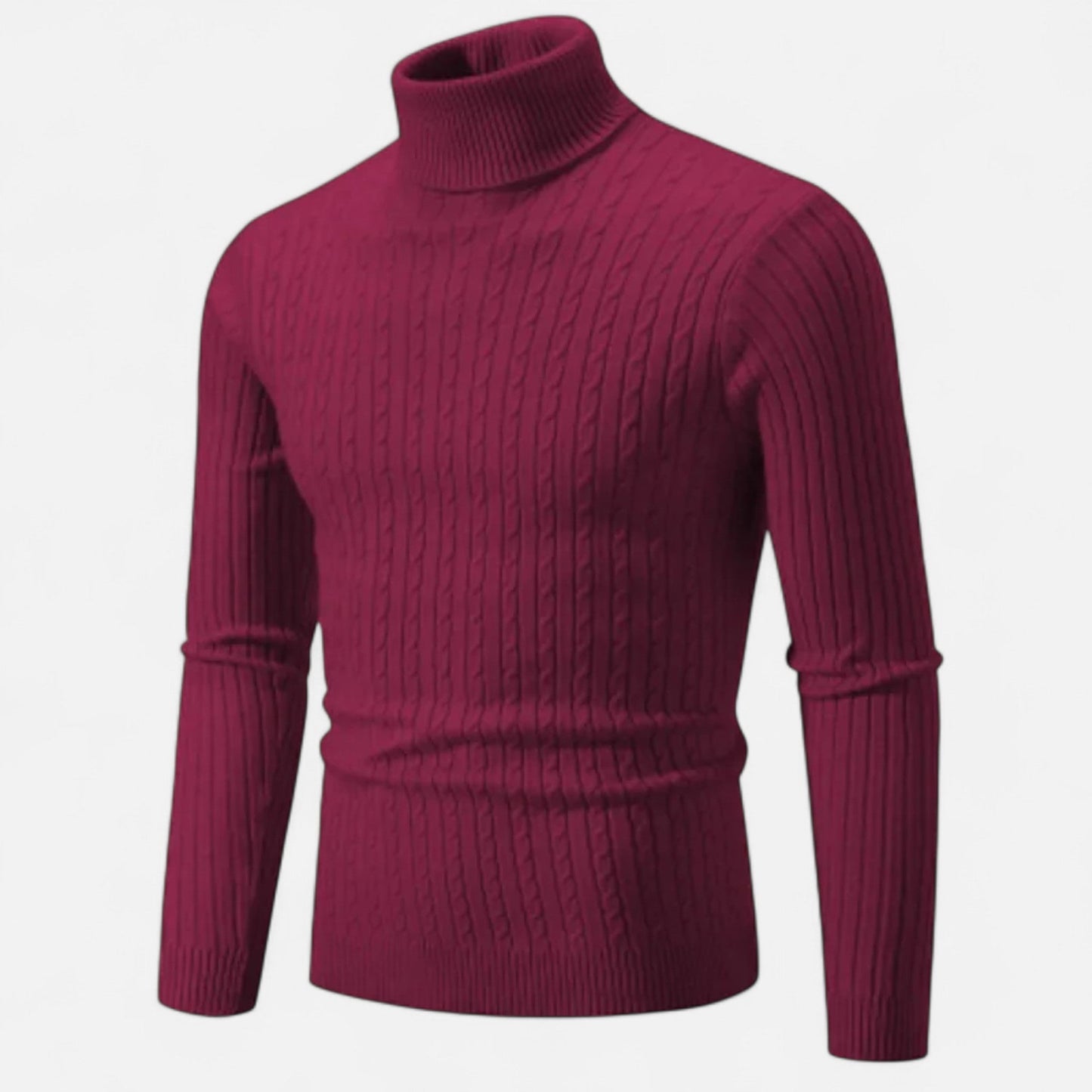 Pull Homme Laine Mérinos Col Rond Brun Chaud