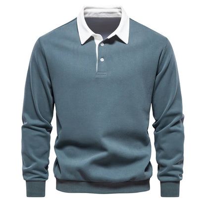 Polo Homme Manches Longues Élégant pour Hiver