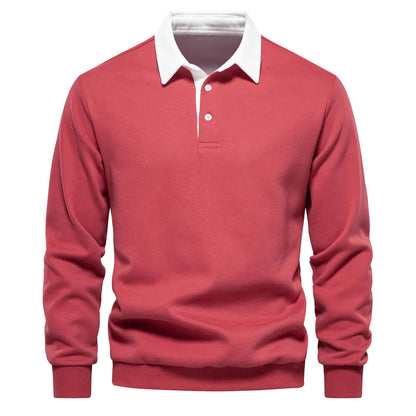 Polo Homme Manches Longues Élégant pour Hiver