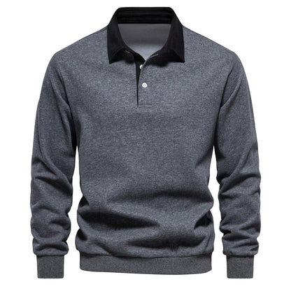 Polo Homme Manches Longues Élégant pour Hiver