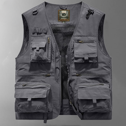 Gilet de travail robuste avec poches multiples et fermeture zip