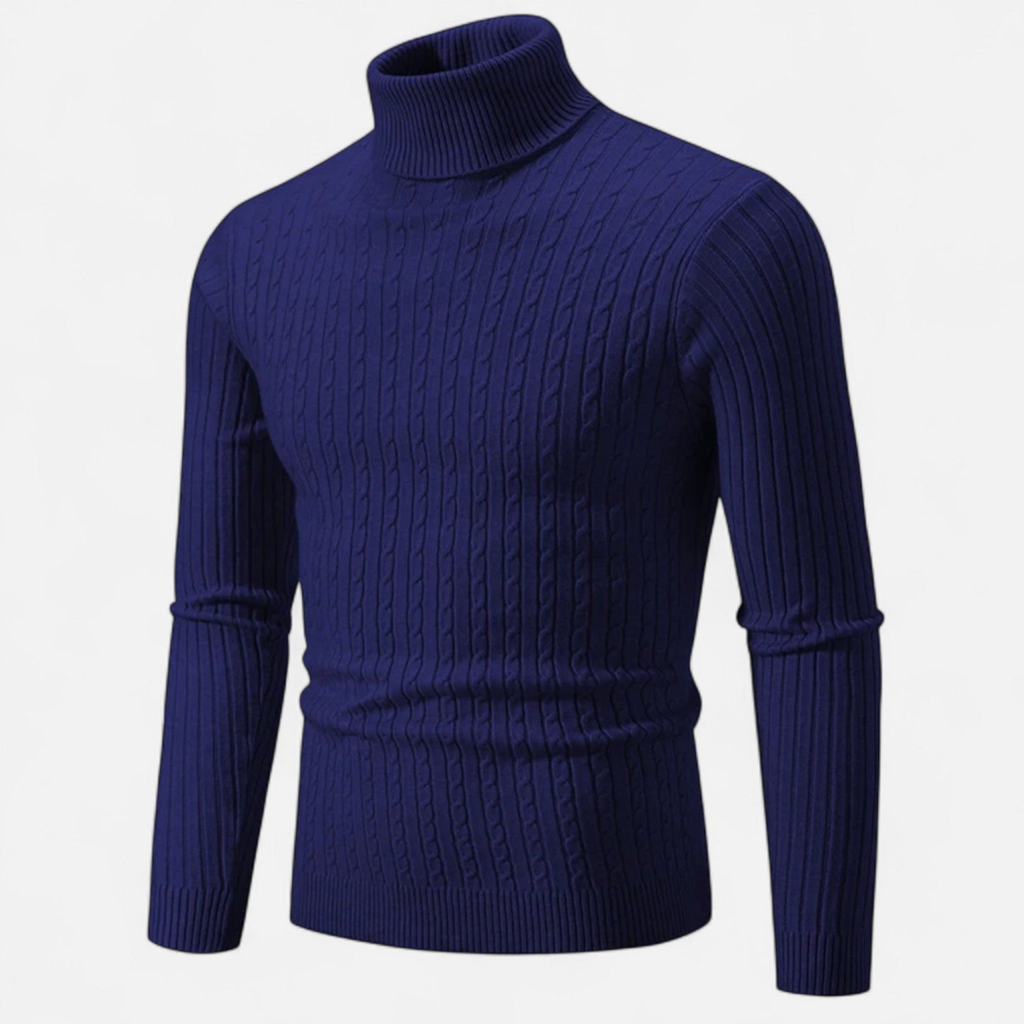 Pull Homme Laine Mérinos Col Rond Brun Chaud