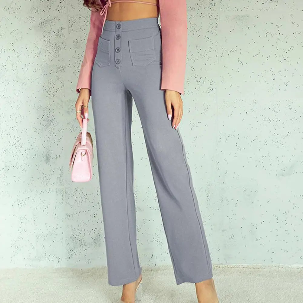 Pantalon Féminin Taille Élégante pour Travail et Soirée
