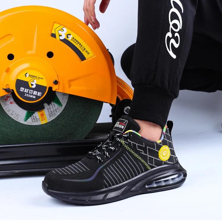 Bottines de sécurité légères avec semelle caoutchouc renforcée - PanierRoyale