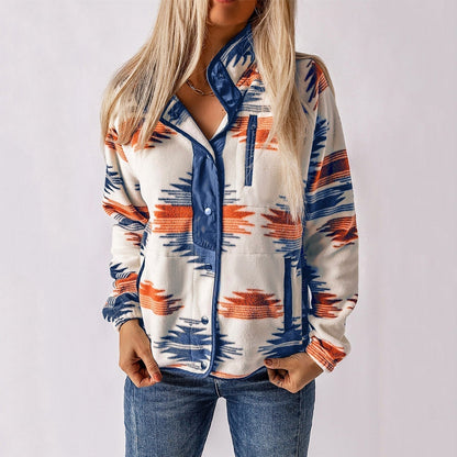 Veste Femme Polaire Tissu Doux Coupe Casual Manches Longues