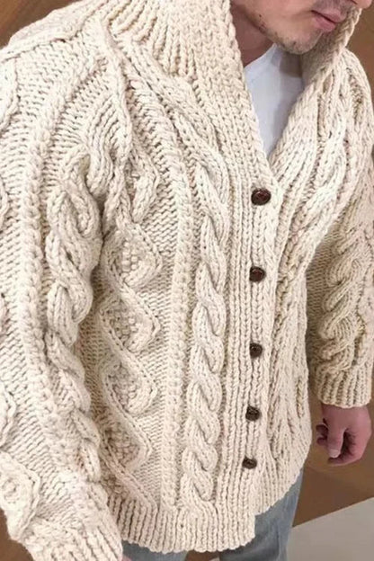 Cardigan Homme Chic avec Col Contraste