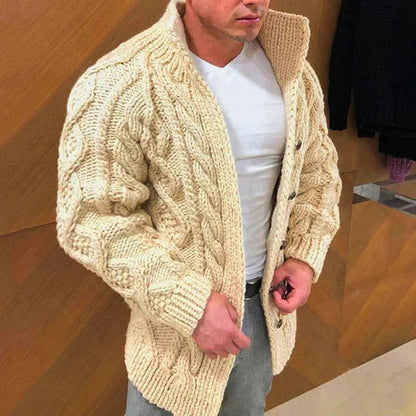 Cardigan Homme Chic avec Col Contraste