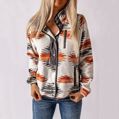 Veste Femme Polaire Tissu Doux Coupe Casual Manches Longues