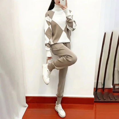 Tenue Détente Femme Col Roulé et Jogging Molleton - PanierRoyale