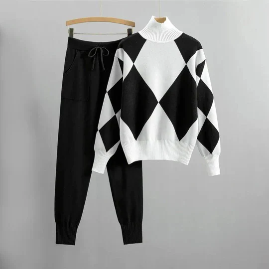 Tenue Détente Femme Col Roulé et Jogging Molleton