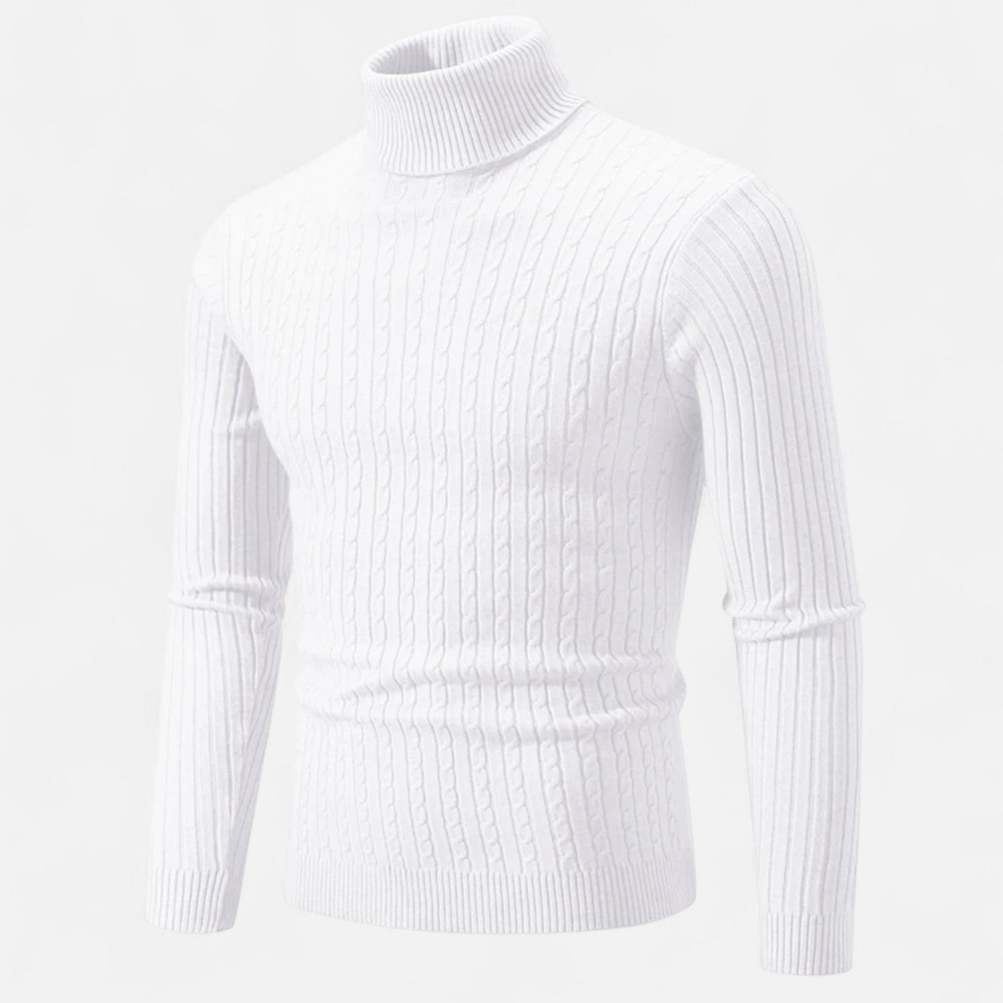 Pull Homme Laine Mérinos Col Rond Brun Chaud
