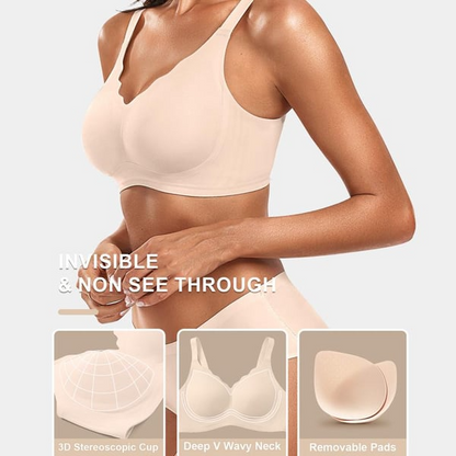 Soutien-gorge Femme Sans Armatures Bords Festonnés Confort Doux