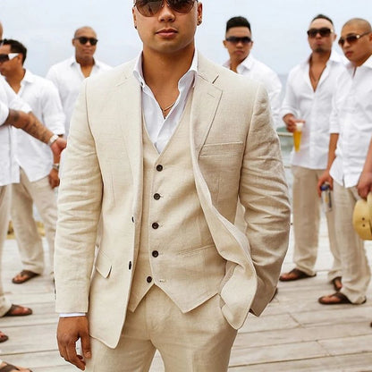 Costume Homme Mariage Été Slim Fit 3 Pièces - PanierRoyale