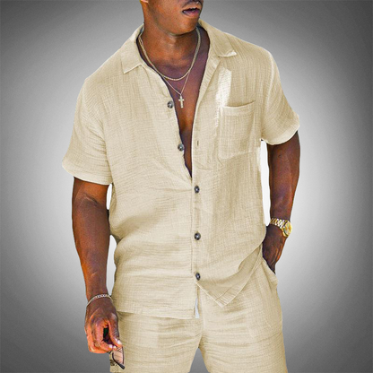 Costume Homme Lin 2 Pièces Élégant et Confortable