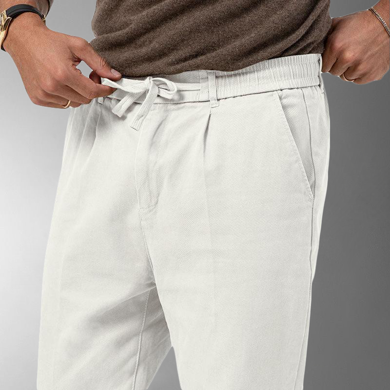 Pantalon Chino Élastique avec Cordons de Serrage
