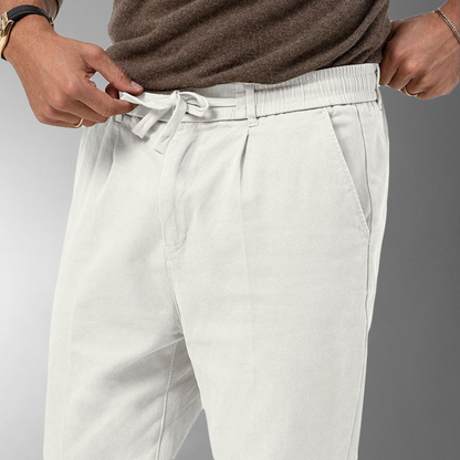 Pantalon Chino Élastique avec Cordons de Serrage