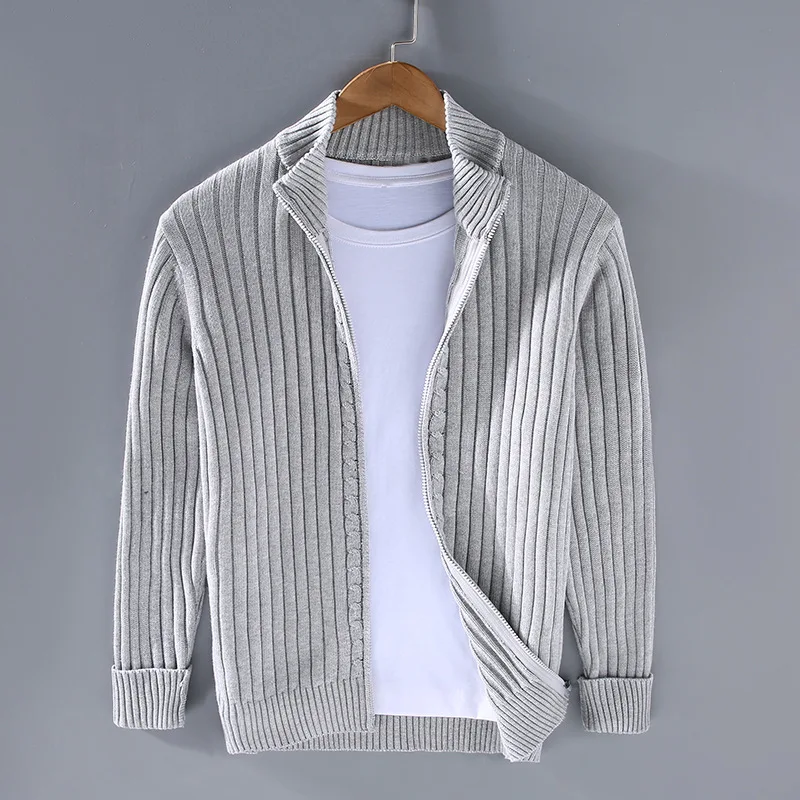 Gilet Homme Classique en Laine - Cardigan Zippé Élégant et Chaud - PanierRoyale