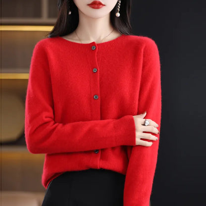 Gilet femme chic en laine épaisse hiver