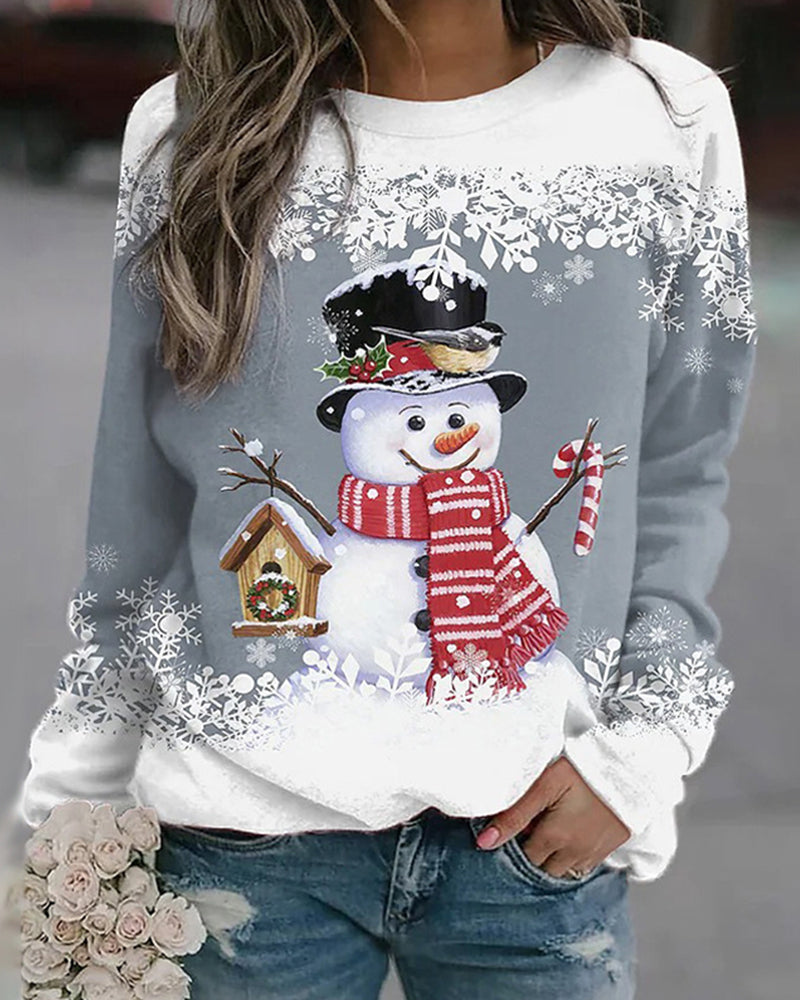 Sweat à Capuche Femme Hiver Froid avec Imprimé Hivernal - PanierRoyale