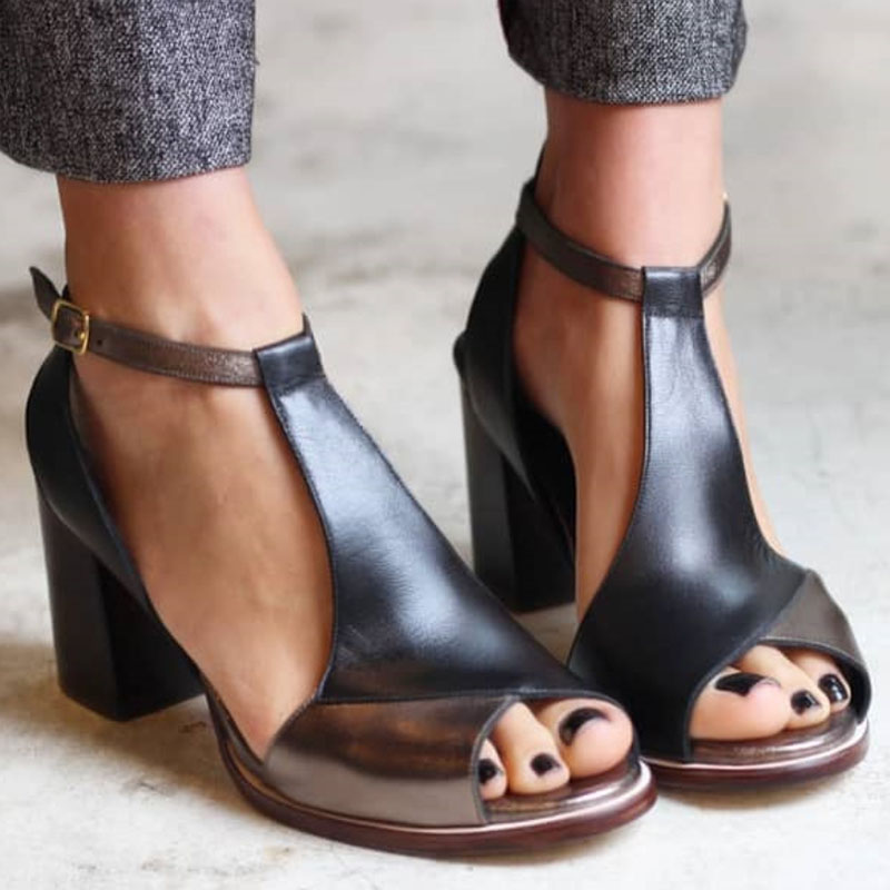 Chaussures Talons Hauts Femmes Boucle Cheville Élégantes - PanierRoyale