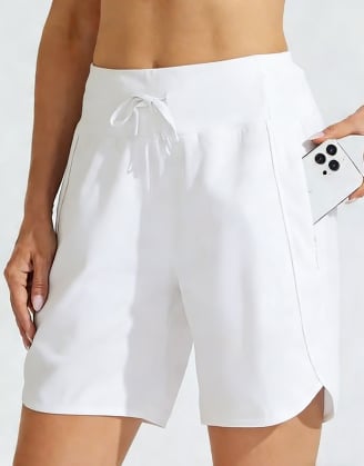 Short sport Femme Taille haute Cordon Poches