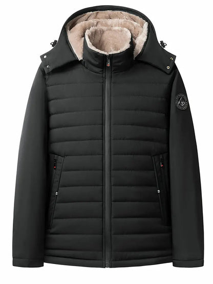 Veste Hiver Homme avec Capuche Amovible et Manches Réglables