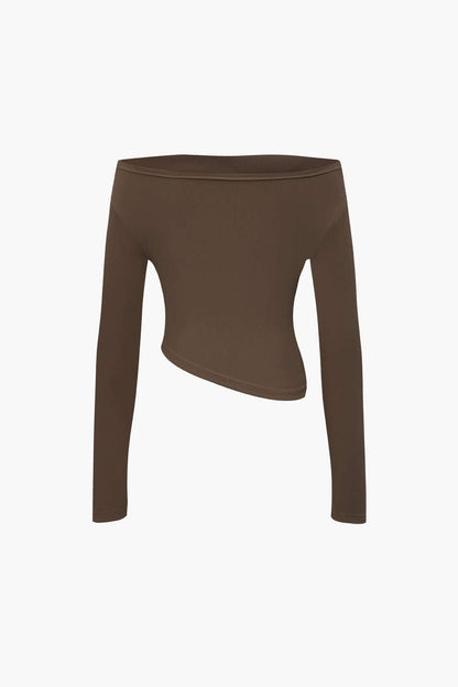 Ensemble Deux Pièces Élégant Asymétrique et Pantalon Large