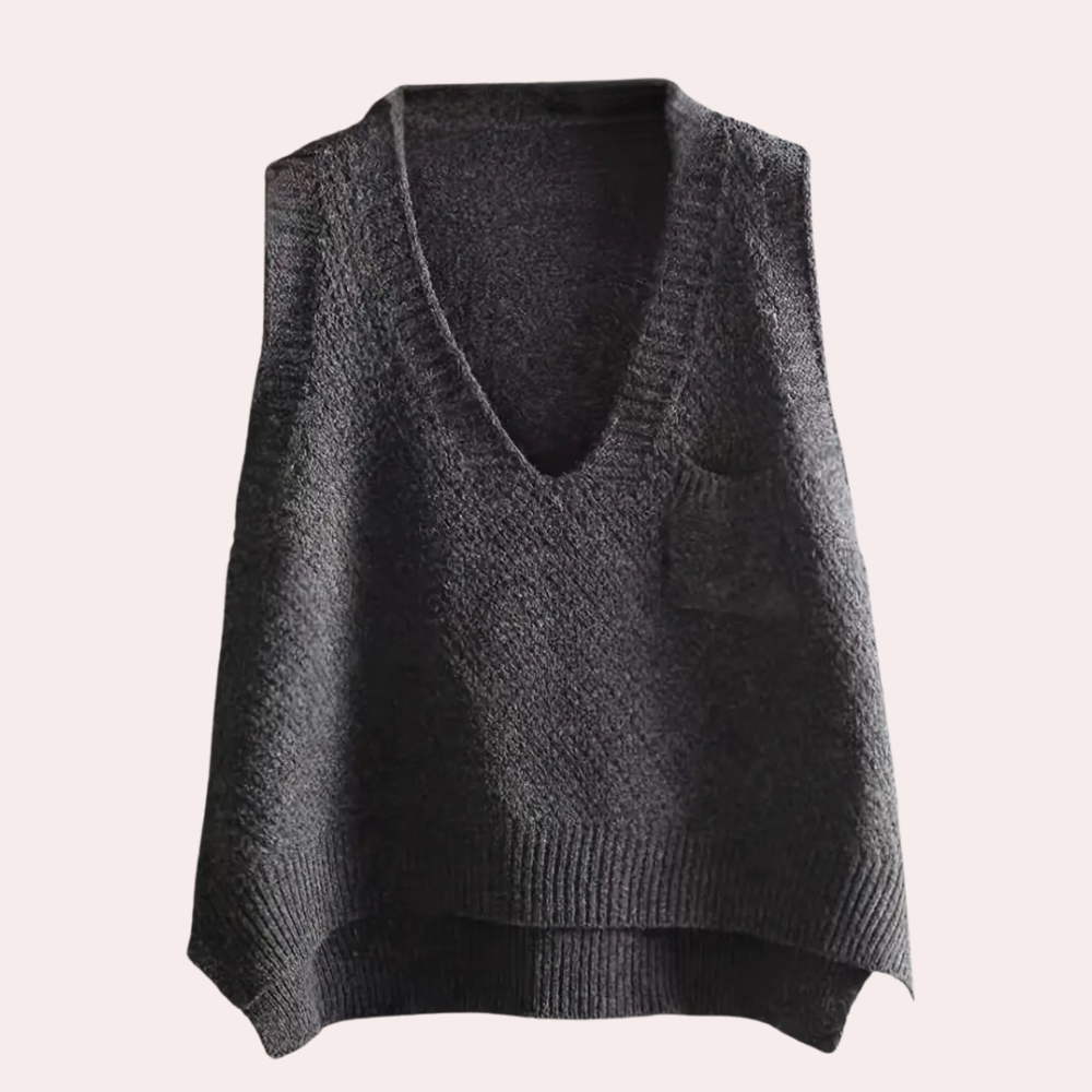 Gilet Tricoté Femme Élégant et Doux