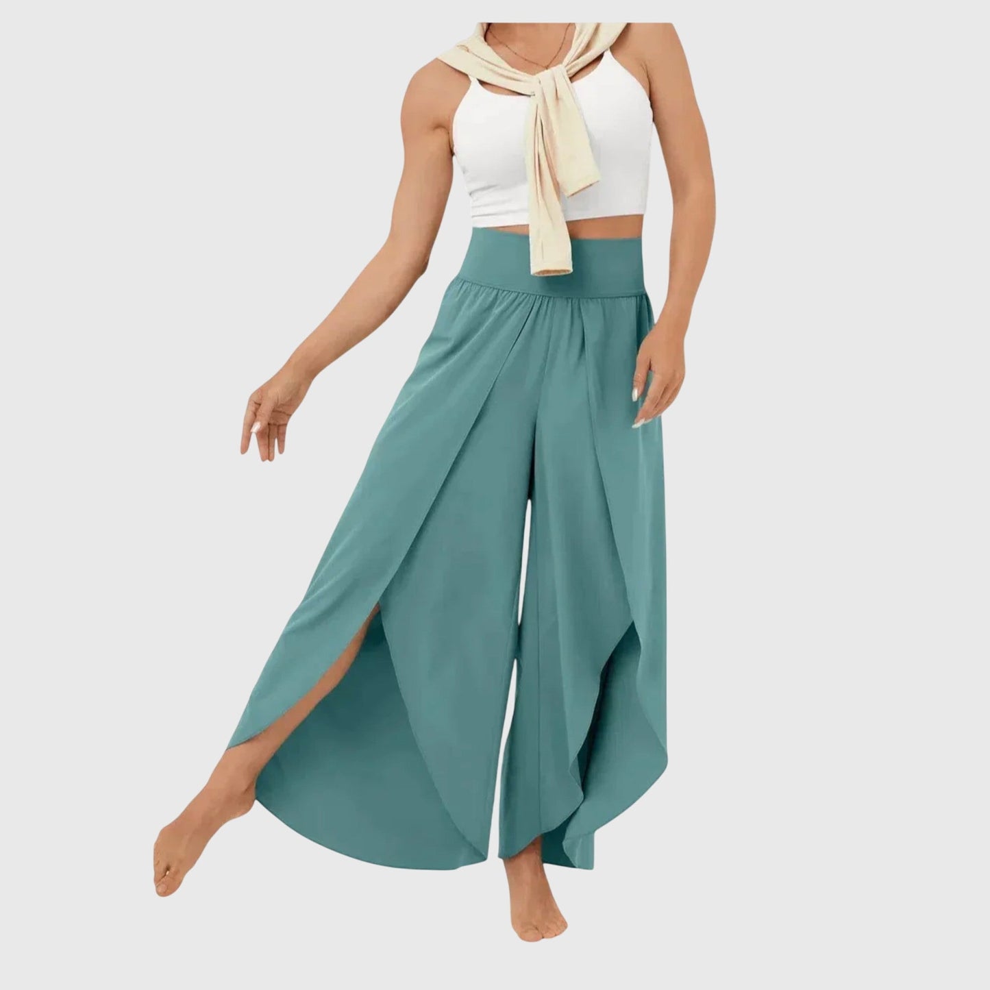 Pantalon Bohème Large Détente avec Fente Découpée - BerlinGlamour