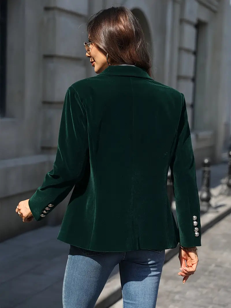 Blazer Femme Classique à Un Bouton Élégant