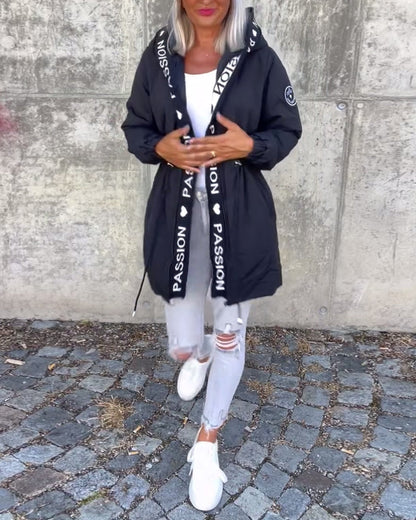Trench-coat Femme Léger Coupe Ample Long à Capuche