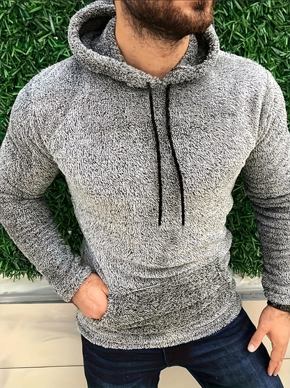 Sweat à capuche homme hiver chaud et doux