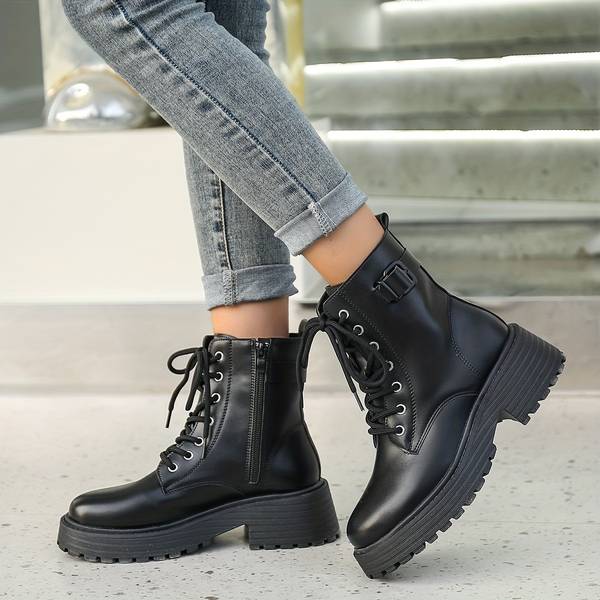 Bottes Femme Cuir Blanc Zippées Style Chic