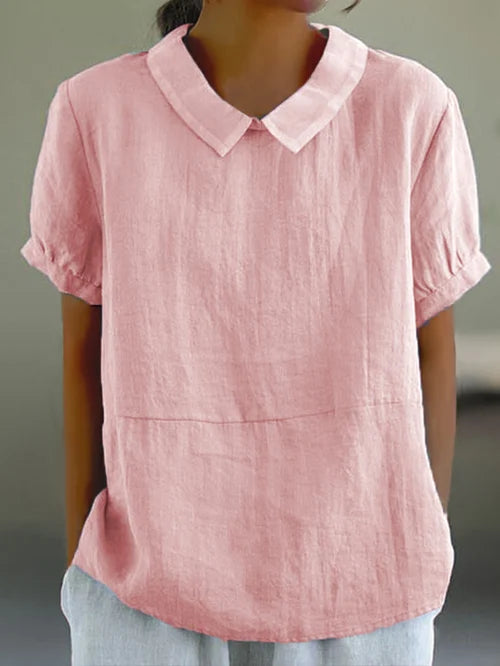 Blouse Femme Été Legère à Manches Courtes et Col V