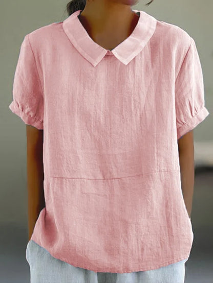 Blouse Femme Été Legère à Manches Courtes et Col V