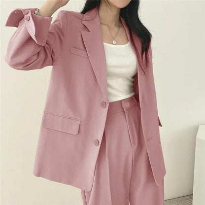 Costume Femme Tailleur 2 Pièces avec Blazer Long