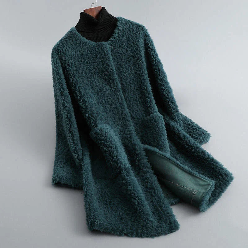 Manteau Femme Hiver Chic à Col Oversize
