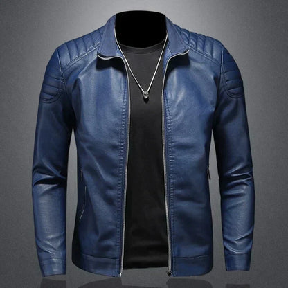 Veste en Cuir Homme Chic et Confortable avec Fermeture Éclair