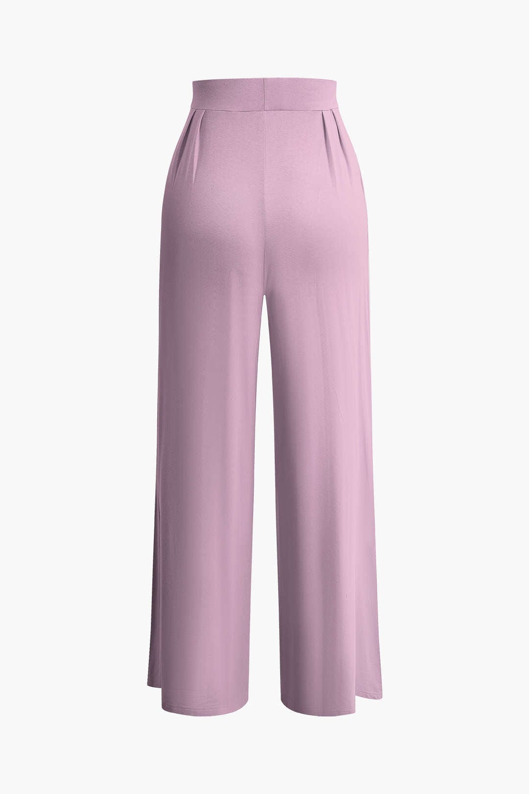 Ensemble Deux Pièces Élégant avec Bandeau et Pantalon Large