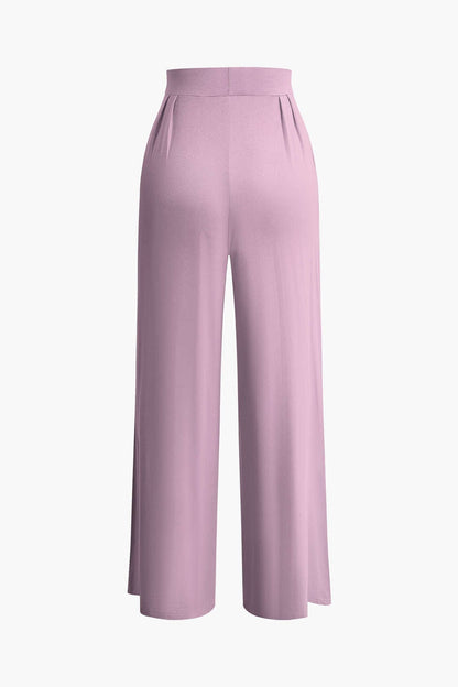 Ensemble Deux Pièces Élégant avec Bandeau et Pantalon Large