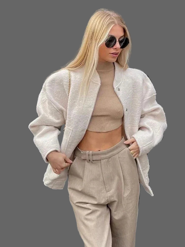 Blouson femme décontracté oversize confortable