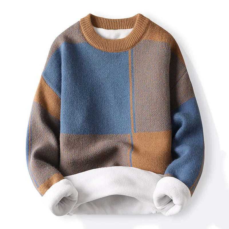 Pull Homme Color Block Col Rond pour Printemps