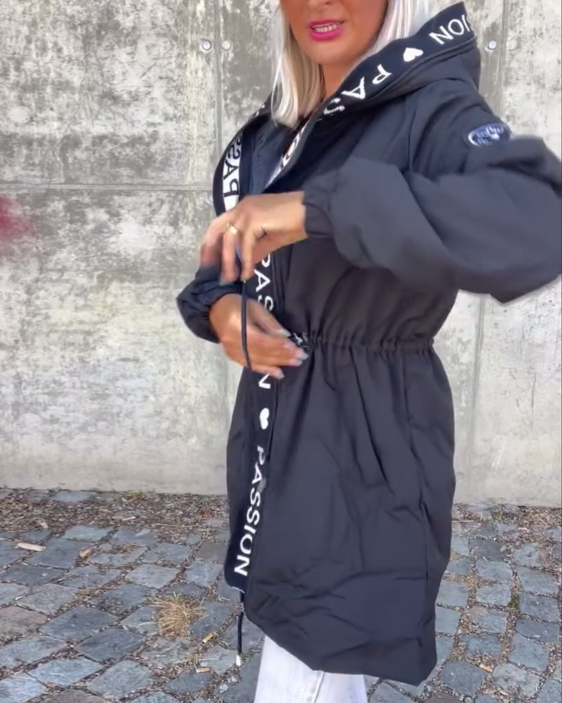 Trench-coat Femme Léger Coupe Ample Long à Capuche