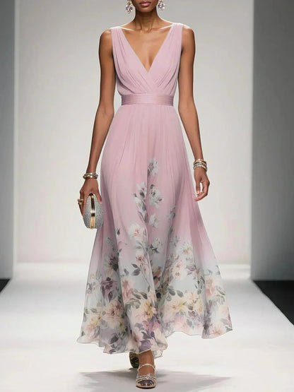 Robe Fleurs Été pour Mariage Féminine