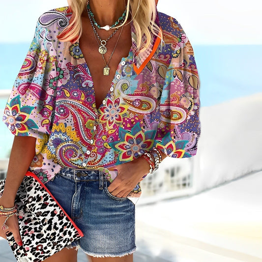Blouse Femme Élégante en Maille Colorée avec Manches Longues - PanierRoyale